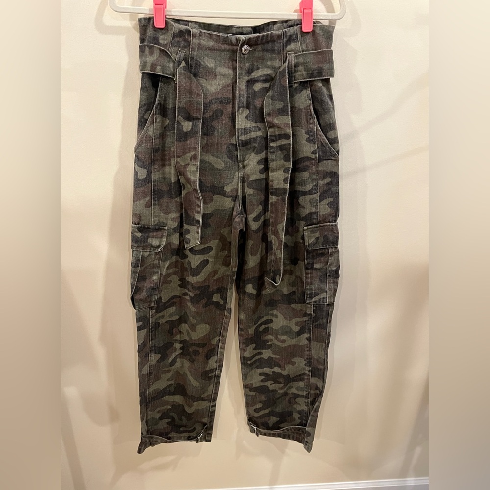 Zara Cargo Camo Jeans Size Women’s 4